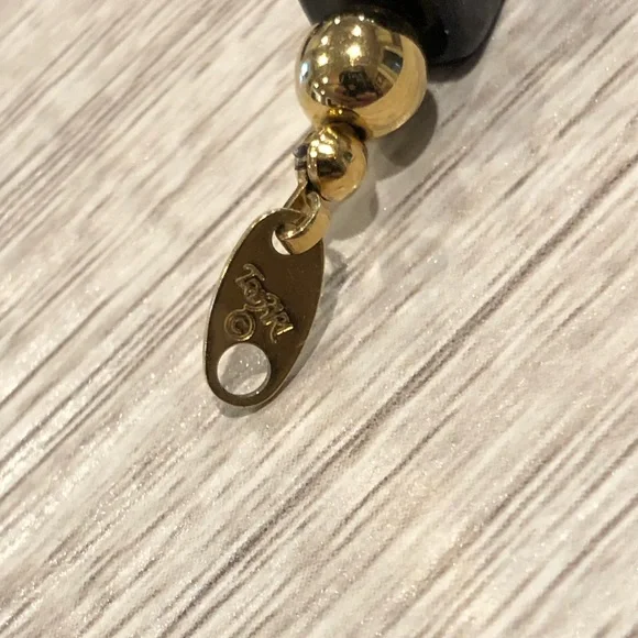 Trifari Black & Gold Bead Necklace.  Vintage - Picture 8 of 16